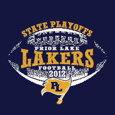 Prior Lake Lakers Football apparel graphics